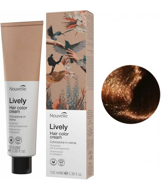 Купить Nouvelle LIVELY Hair Color Крем-краска для волос без аммиака 6.34 Темный блондин золотисто-медный Артикул: 000015458 Фото на весь экран №1