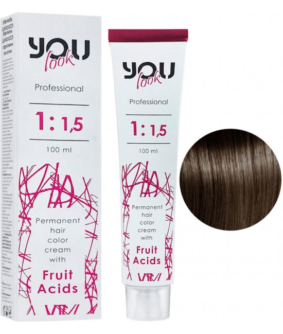 Купити You Look Permanent Hair Color Cream With Fruit Acids - Стійка фарба для волосся 6.11 Темний блондин інтенсивний попелястий Артикул: 000014891 Фото повноекранне №1