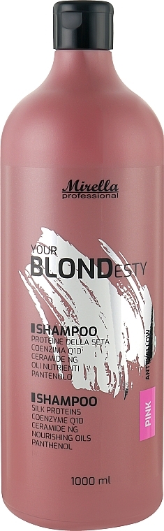 Купити Mirella Professional Your Blondesty PINK - Шампунь для освітленного волосся 1000 мл Артикул: 000015165 Фото повноекранне №1