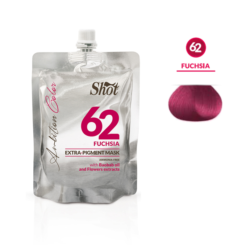 Купити Shot Ambition Color Extra Pigment Mask - Тонуюча маска "Екстра пігмент"  62 фуксія Артикул: 000014591 Фото повноекранне №1