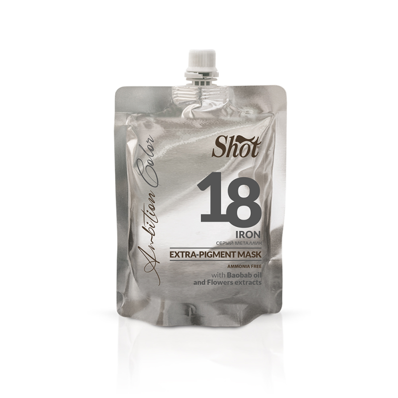 Купити Shot Ambition Color Extra Pigment Mask - Тонуюча маска "Екстра пігмент"  18 Залізо Артикул: 000014059 Фото повноекранне №1