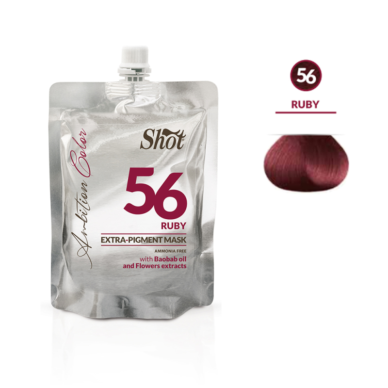 Купити Shot Ambition Color Extra Pigment Mask - Тонуюча маска "Екстра пігмент"  56 рубіновий Артикул: 000014437 Фото повноекранне №1