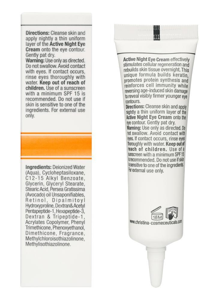 Купити CHRISTINA Forever Young Active Night Eye Cream - Нічний крем навколо очей 30 мл Артикул: 000001635 Фото повноекранне №4