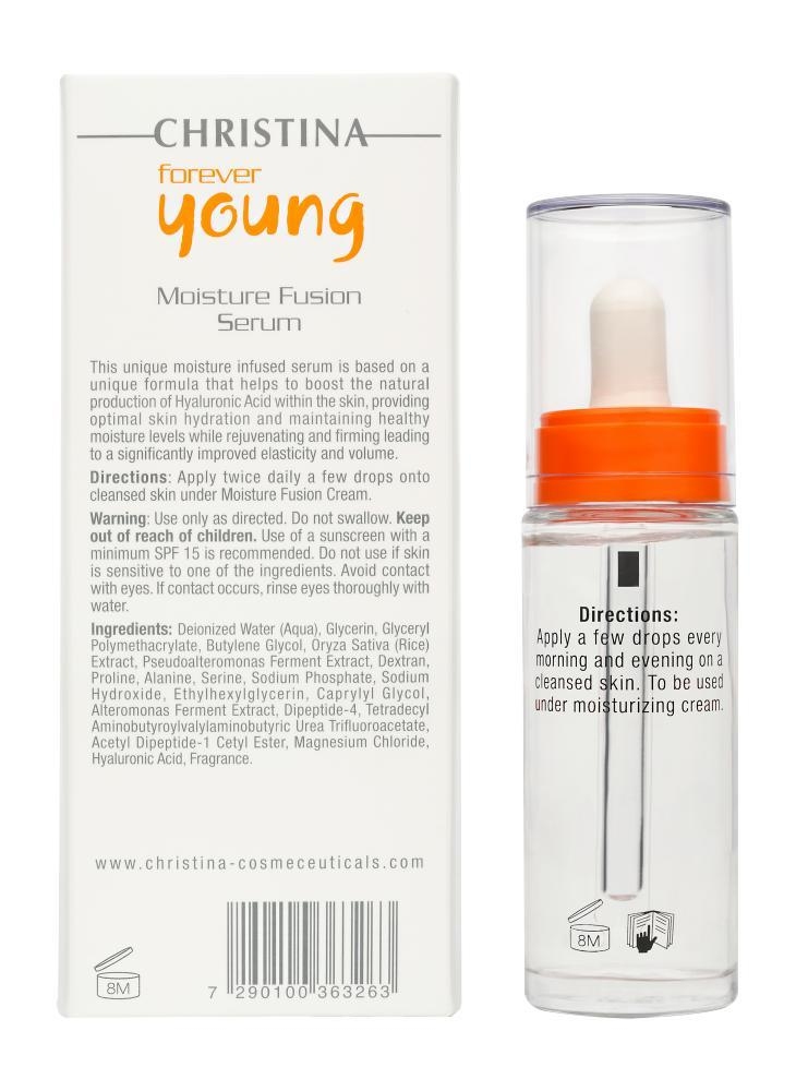 Купить CHRISTINA Forever Young Moisture Fusion Serum - Сыворотка для интенсивного увлажнения кожи 30 мл Артикул: 000001646 Фото на весь экран №4