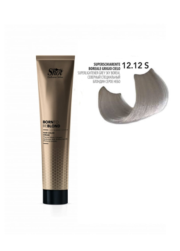 Купити Shot Born To Be Blond Hair Color Cream - Крем-фарба для волосся 100 мл 12.12S Північний спеціальний блонд сіре небо Артикул: 000014471 Фото повноекранне №1