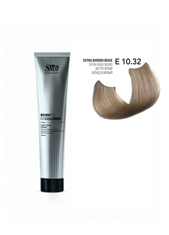 Купити Shot Born To Be Blond Hair Color Cream - Крем-фарба для волосся 100 мл 10.32 Екстра яскравий блонд бежевий Артикул: 000014623 Фото повноекранне №1