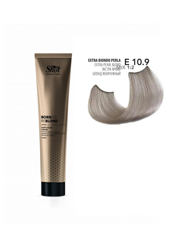 Купити Shot Born To Be Blond Hair Color Cream - Крем-фарба для волосся 100 мл 10.9 Екстра яскравий блонд перламутровий Артикул: 000014291 Фото повноекранне №1