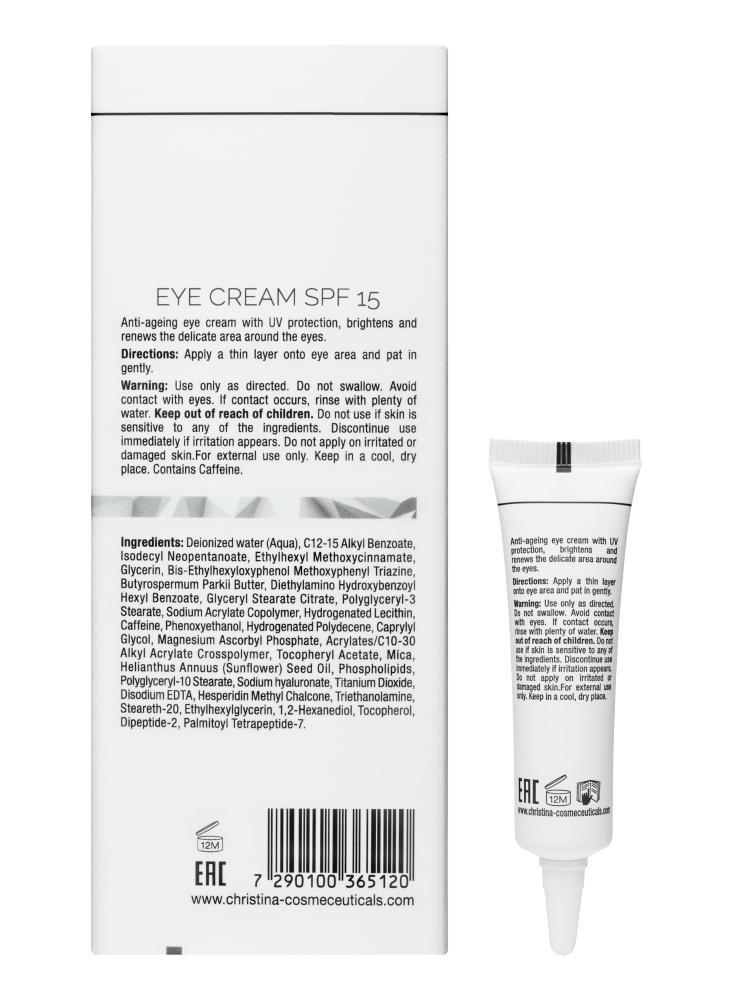 Купити CHRISTINA Illustrious Eye Cream SPF 15 - Крем для шкіри навколо очей SPF 15 15 мл Артикул: 000001708 Фото повноекранне №4