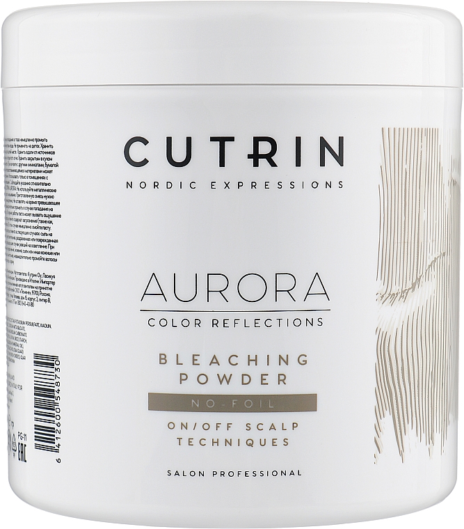 Купити Cutrin Aurora Bleaching Powder No Foil - Пудра для знебарвлення без пилу 500 г Артикул: 000016534 Фото повноекранне №1