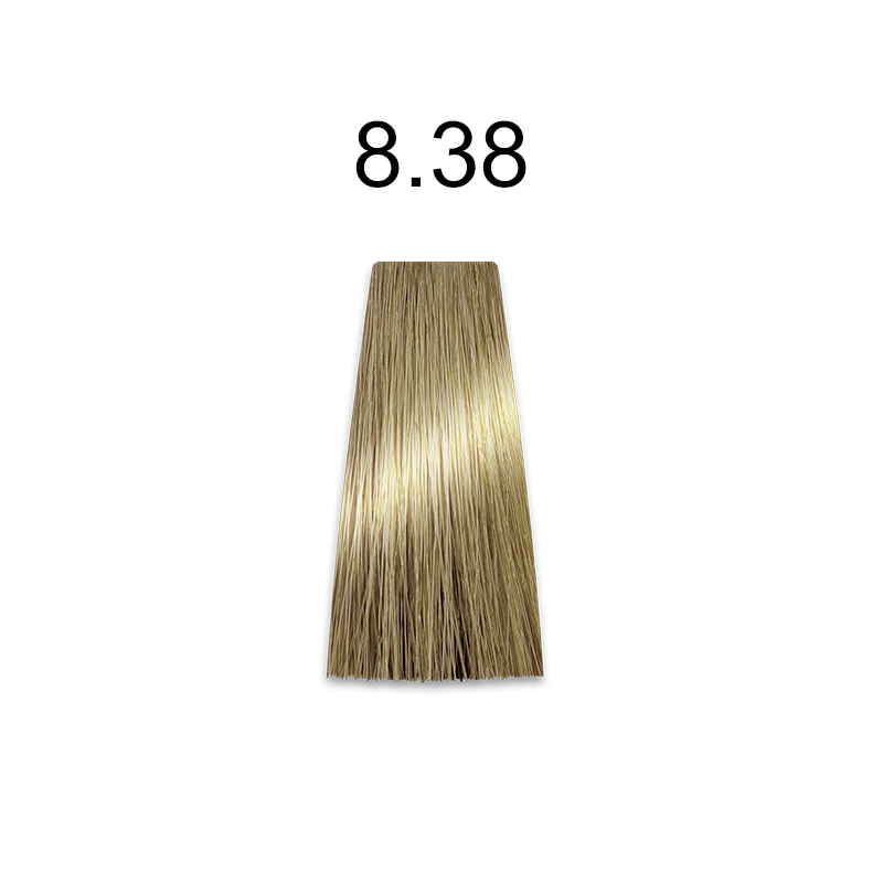 Купить MIRELLA Rpofessional Royal Jelly Color - Стойкая крем-краска для волос 100 мл 8.38 светлый блондин золотисто-коричневый Артикул: 000015780 Фото на весь экран №1