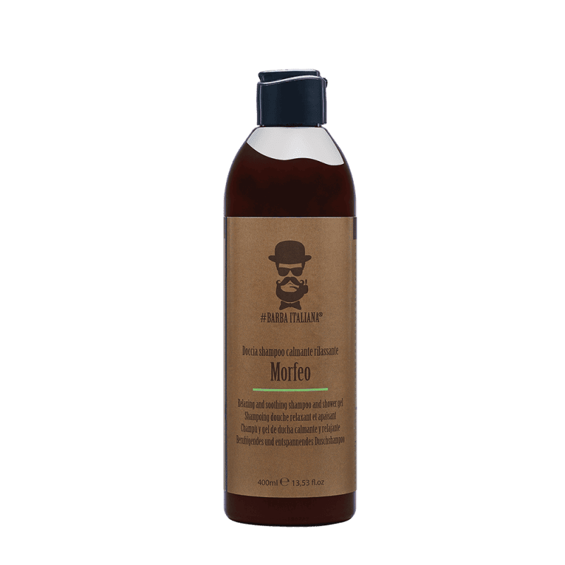 Купить Barba Italiana Morfeo Shampoo And Shower Gel - Расслабляющий и успокаивающий шампунь и гель для душа 400 мл Артикул: 000013465 Фото на весь экран №1