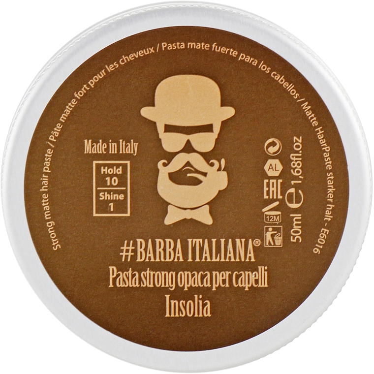 Купити Barba Italiana Insolia - Матова паста для волосся сильної фіксації 50 мл Артикул: 000011627 Фото повноекранне №1