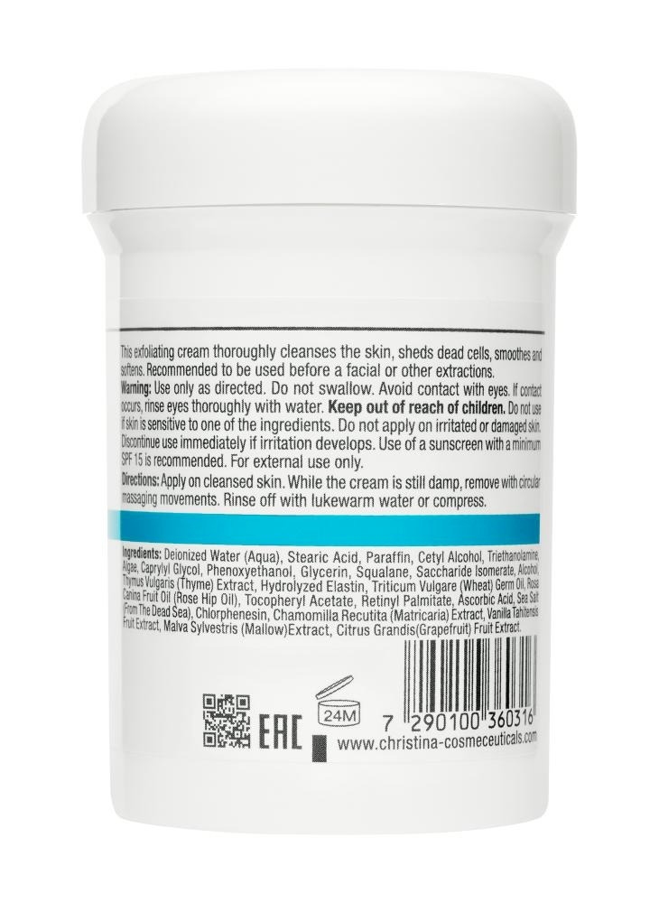 Купити CHRISTINA  Peeling Gommage with vitamin E - Пілінг гоммаж із вітаміном Е для всіх типів шкіри 250 мл Артикул: 000001580 Фото повноекранне №3