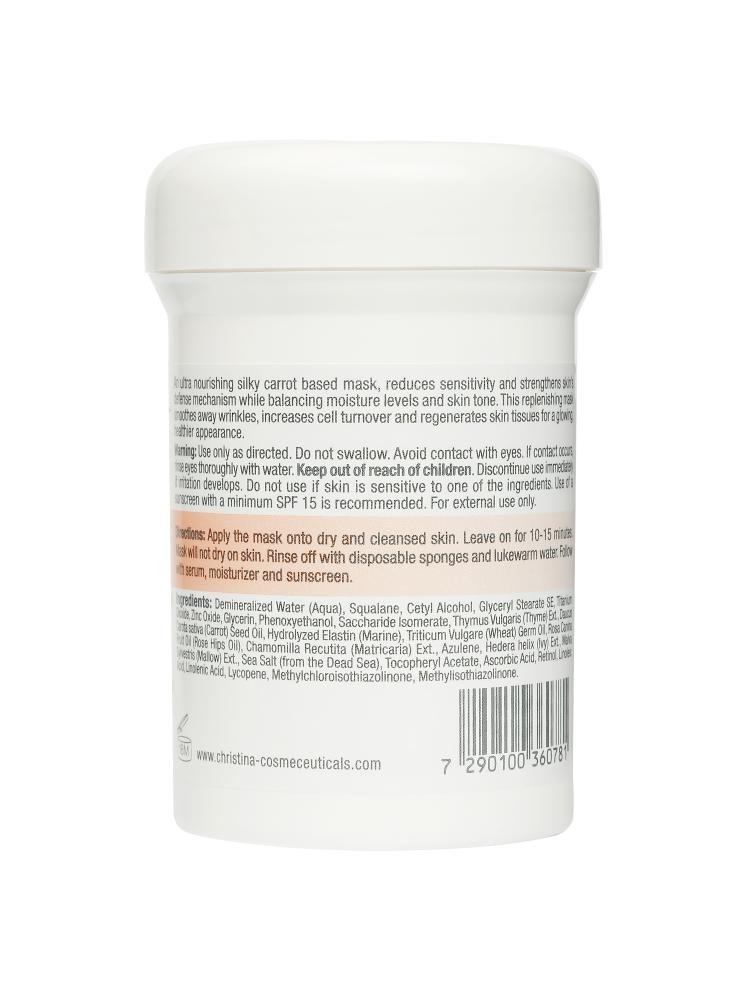 Купити CHRISTINA Sea Herbal Beauty Mask Carrot - Кортинолова маска для сухої, подразненої, чутливої шкіри 250 мл Артикул: 000001530 Фото повноекранне №3