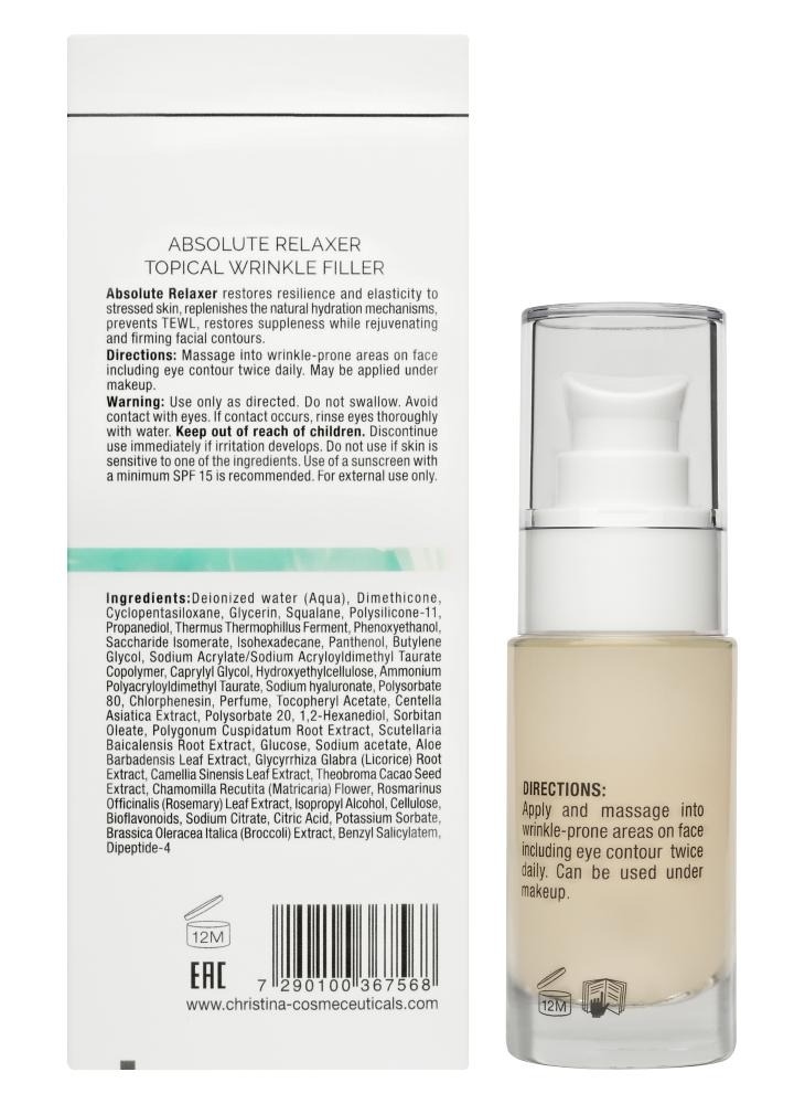 Купити CHRISTINA Unstress Absolute relaxer - Сироватка для заповнення зморшок "Абсолют" 30 мл Артикул: 000001598 Фото повноекранне №4
