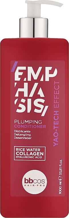 Купити BBcos Emphasis Plumping Conditioner - Кондиціонер-наповнювач для всіх типів волосся 1000 мл Артикул: 000016221 Фото повноекранне №1